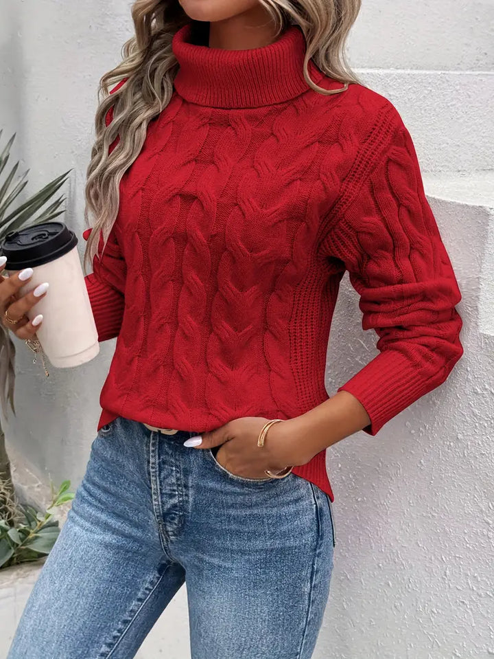 Camille™ | Cable Knit Turtleneck