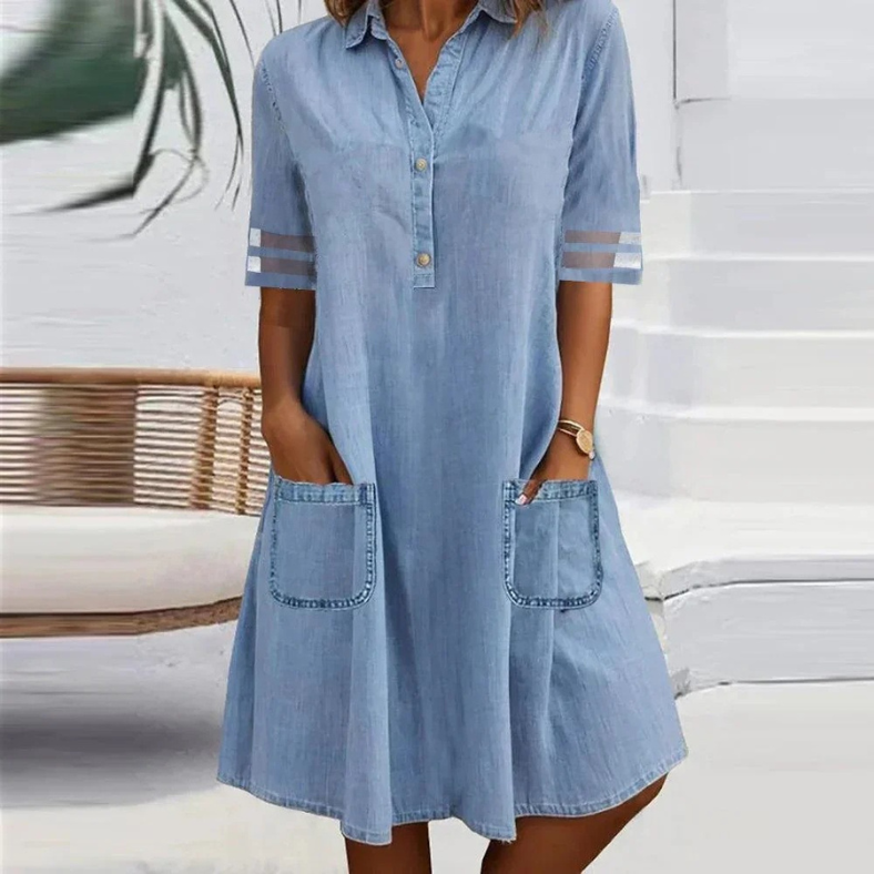 Ruby Mae™ | Utility Denim Mini Dress