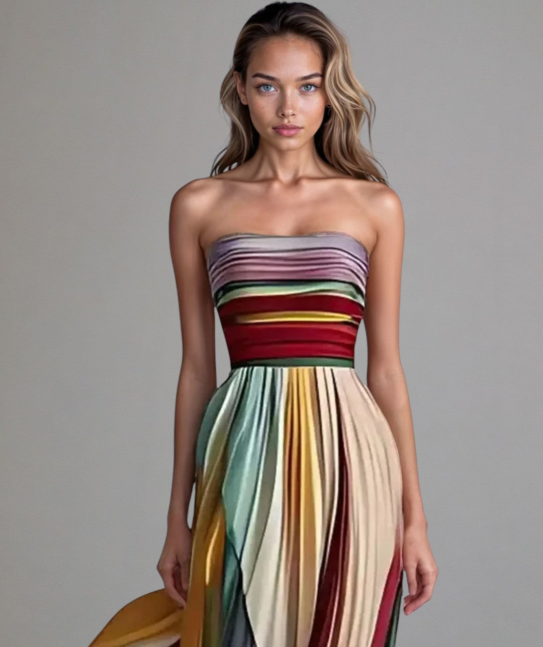 The Auralie™ | Colourful Sleeveless Dress