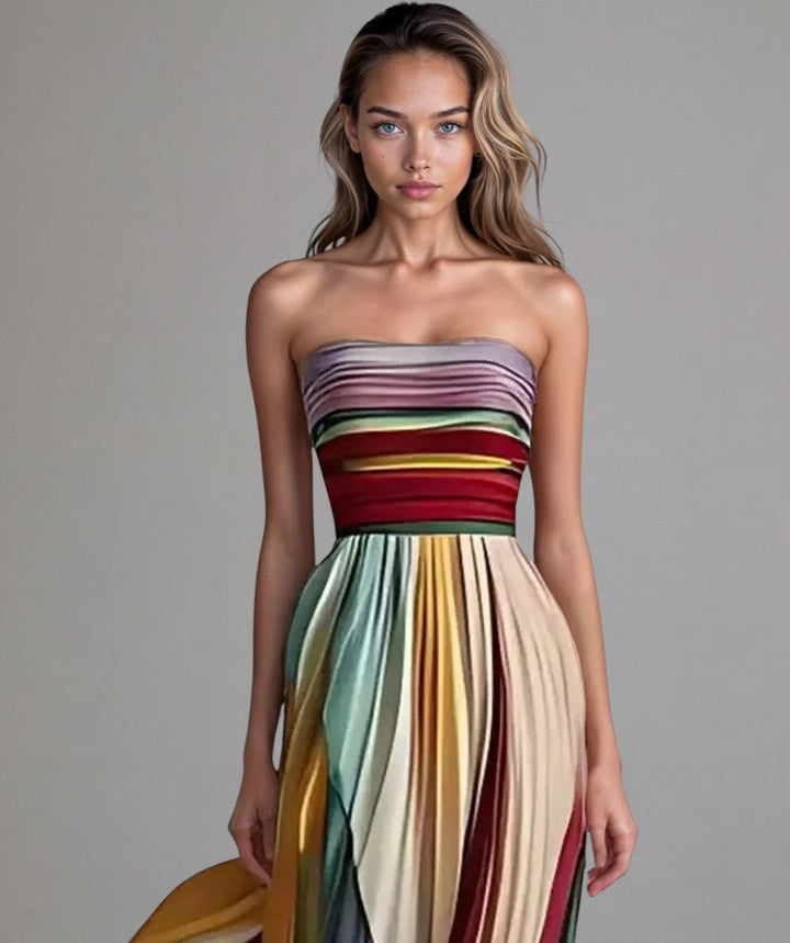 The Auralie™ | Colourful Sleeveless Dress