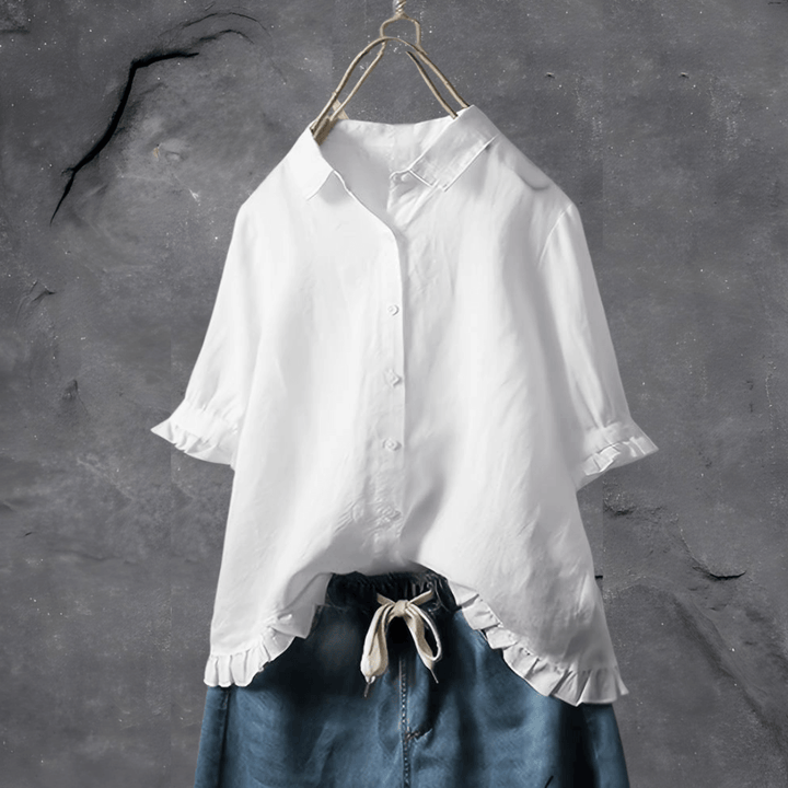 The Nora™ | Flounce Short-Sleeve Top