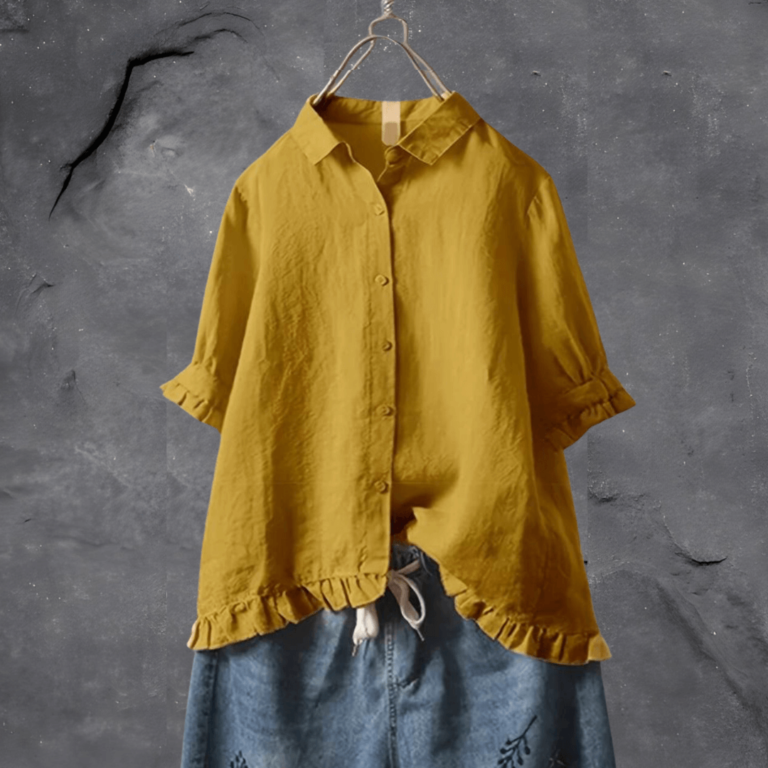 The Nora™ | Flounce Short-Sleeve Top