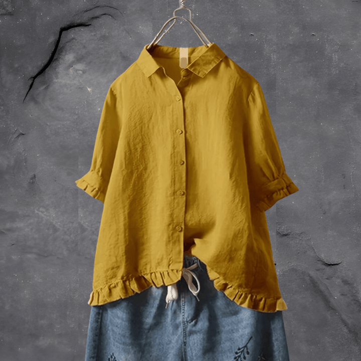 The Nora™ | Flounce Short-Sleeve Top