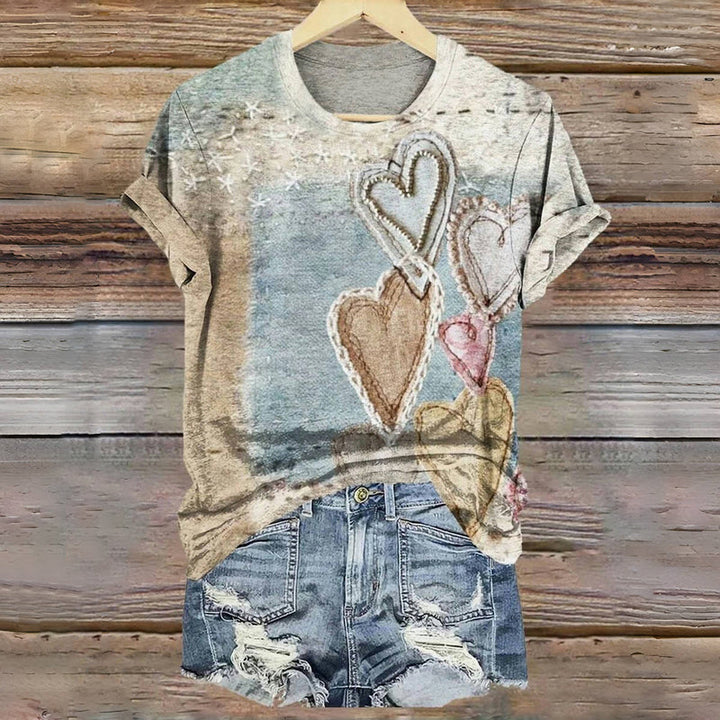 The RetroHeart™ | Vintage Heart-Print T-Shirt