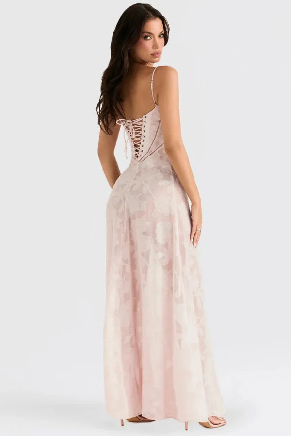 The Enlira™ | Dreamy Lace Halter Dress for Women – Spring Summer Holiday Fairy Look