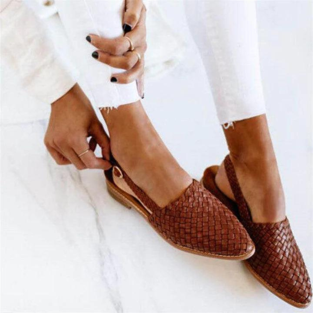 UV Evella™ – Stylish Woven Slingback Flats