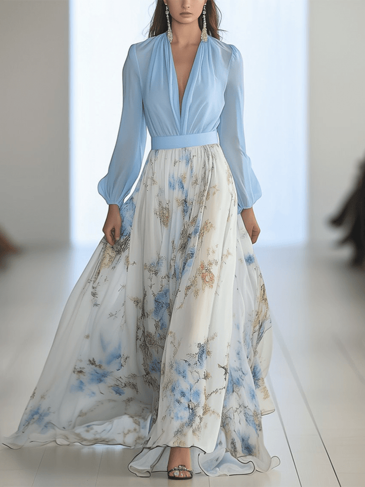 The Lysandra™ | Meadow Charm Long Dress