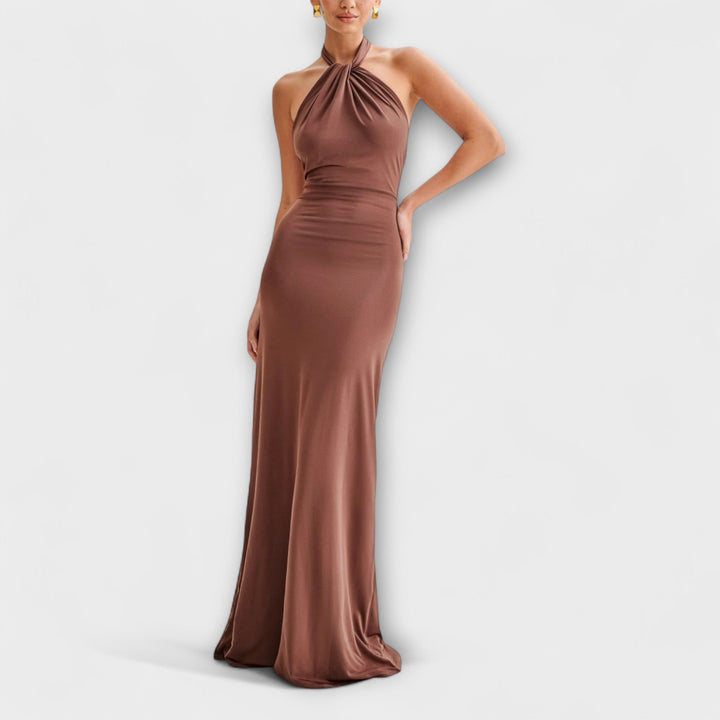 The Rowena™ | Slinky Halter Gown