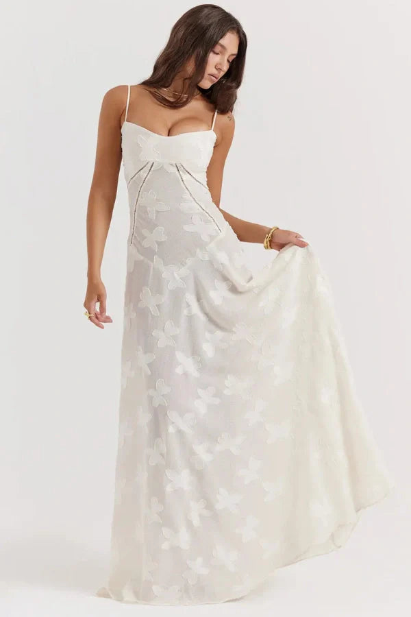 The Enlira™ | Dreamy Lace Halter Dress for Women – Spring Summer Holiday Fairy Look