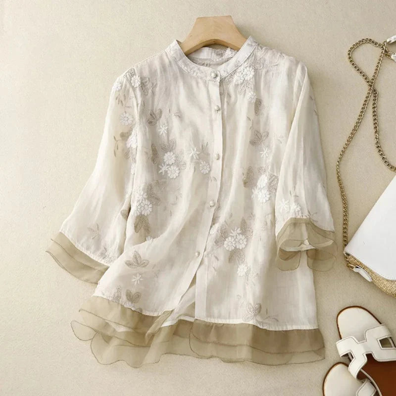 The Elowen™ | Embroidered Blouse