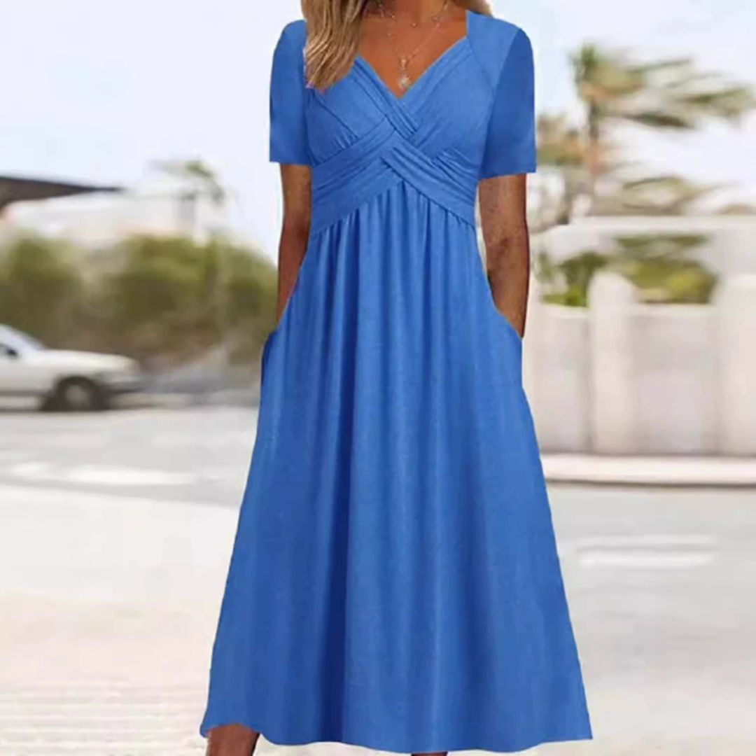 The Paulina™ | V-Neck Crossover Travel Top