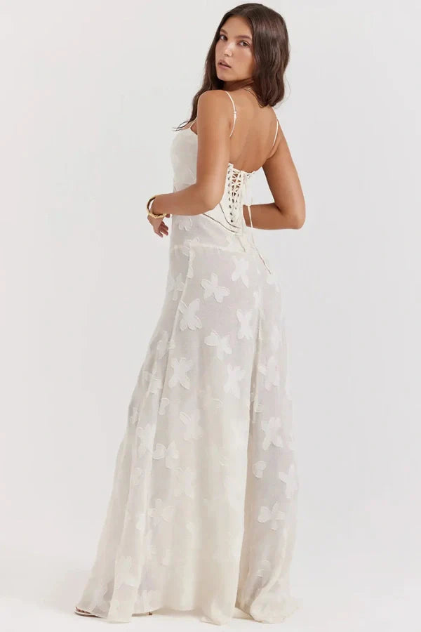 The Enlira™ | Dreamy Lace Halter Dress for Women – Spring Summer Holiday Fairy Look