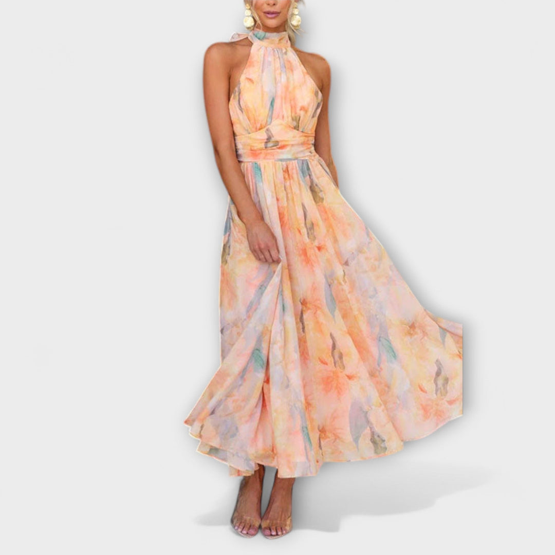 The Winslow™ | Painted Halter Maxi
