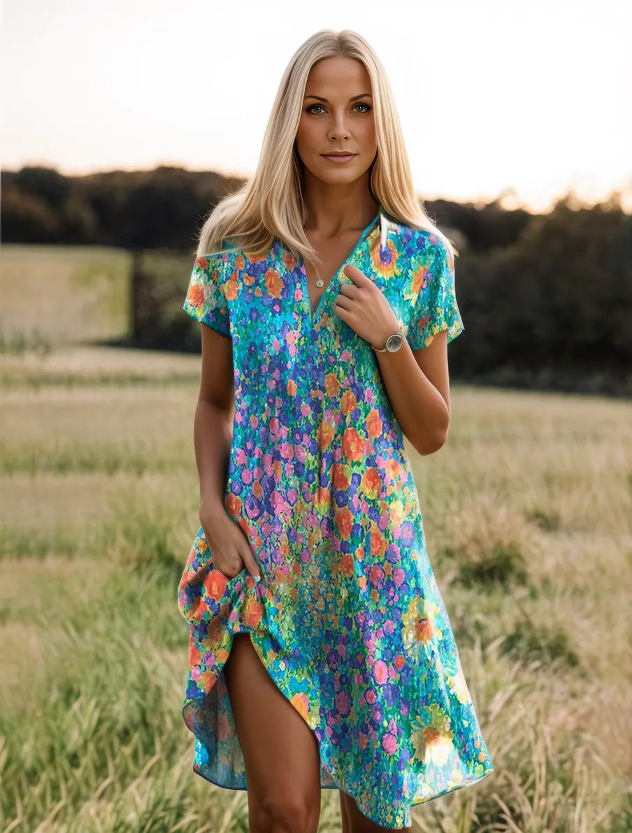 The Ella™ | V Neck Loose Bohemian Robe
