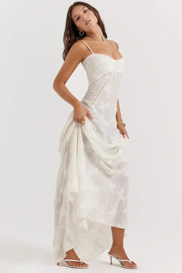 The Enlira™ | Dreamy Lace Halter Dress for Women – Spring Summer Holiday Fairy Look