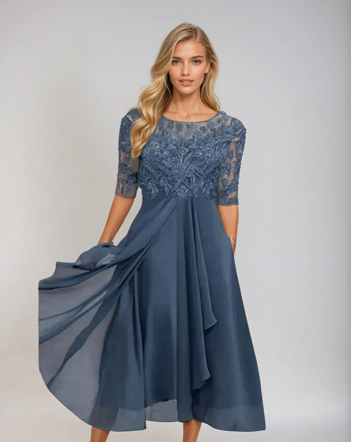 The Priscilla™ | O-Neck Flowy Dress
