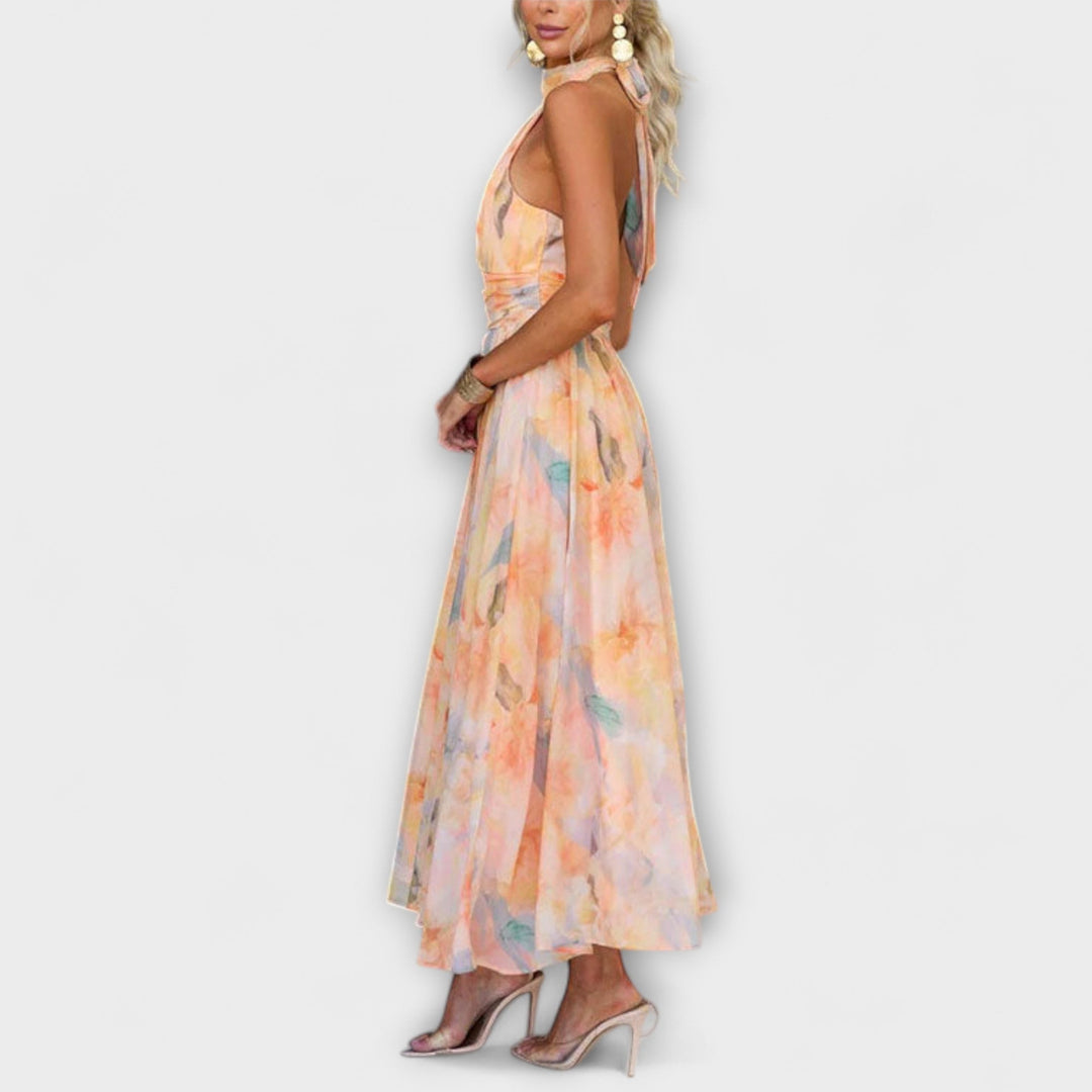 The Winslow™ | Painted Halter Maxi