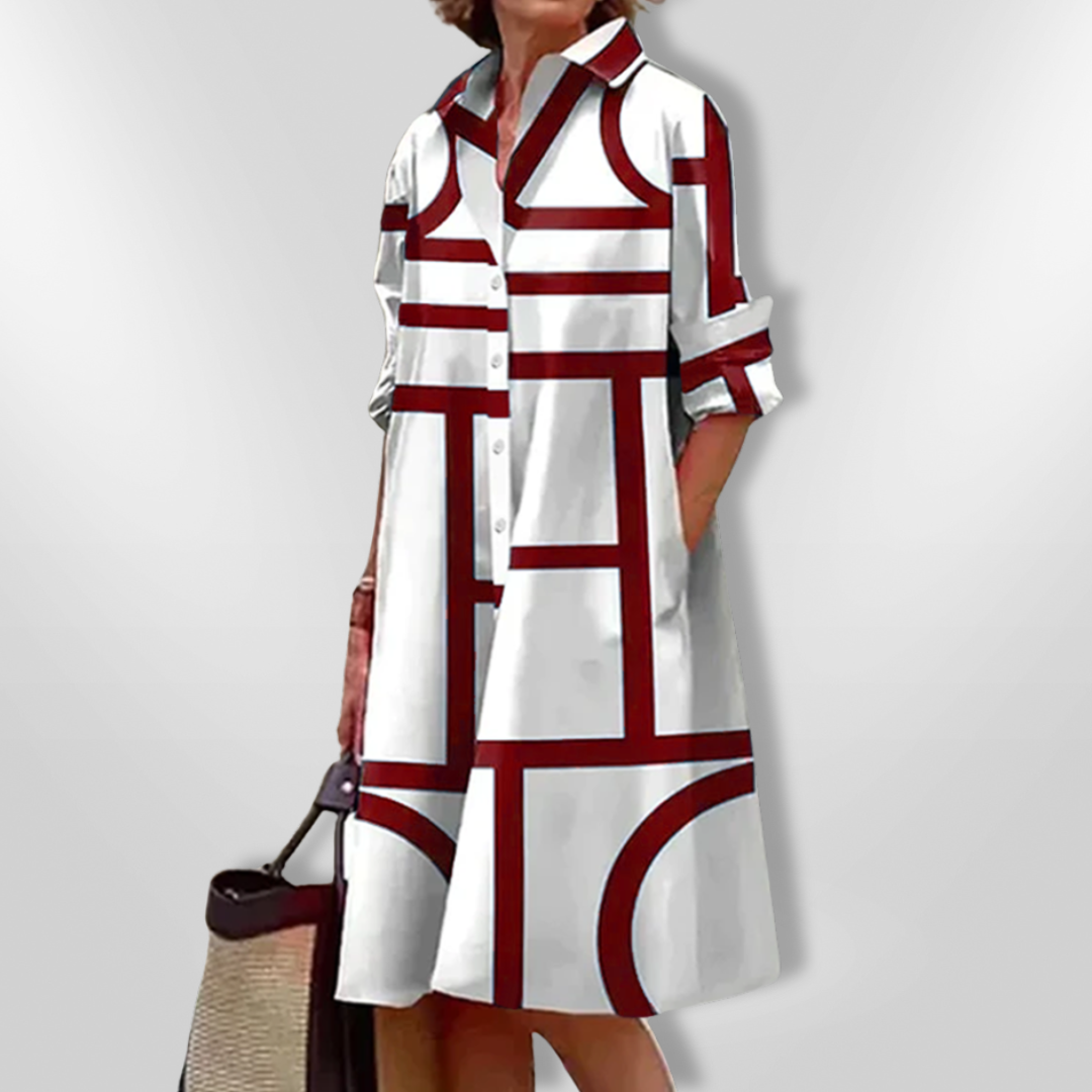 Clara Belle™ | Midi Shirt Dress