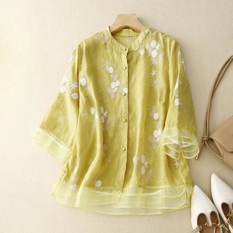 The Elowen™ | Embroidered Blouse