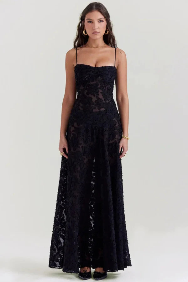 The Enlira™ | Dreamy Lace Halter Dress for Women – Spring Summer Holiday Fairy Look