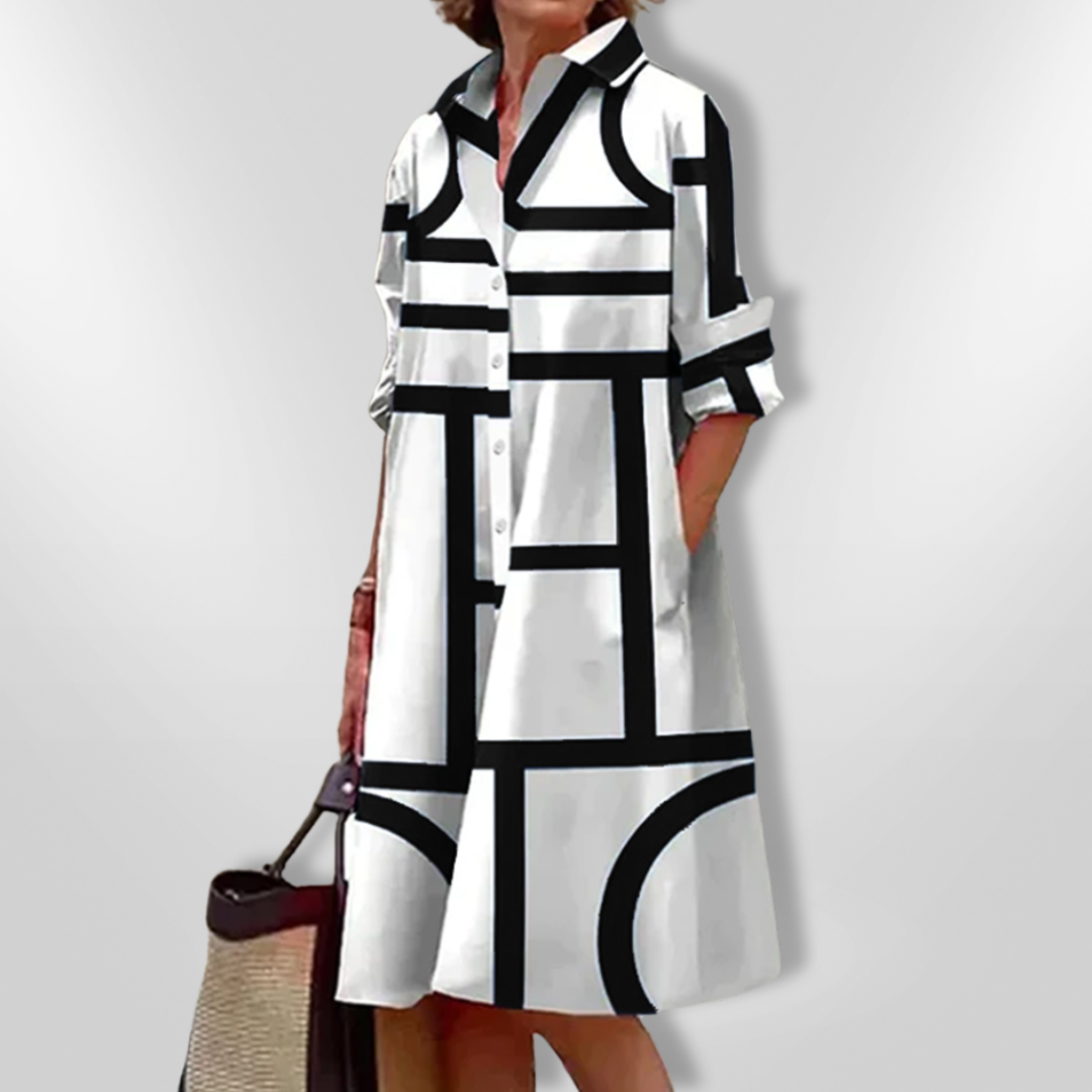 Clara Belle™ | Midi Shirt Dress