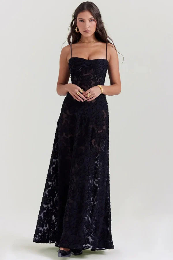 The Enlira™ | Dreamy Lace Halter Dress for Women – Spring Summer Holiday Fairy Look