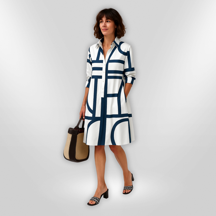 Clara Belle™ | Midi Shirt Dress