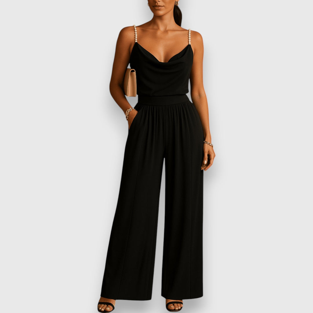 The Lureza™ | Women's Romper With Pearl Straps
