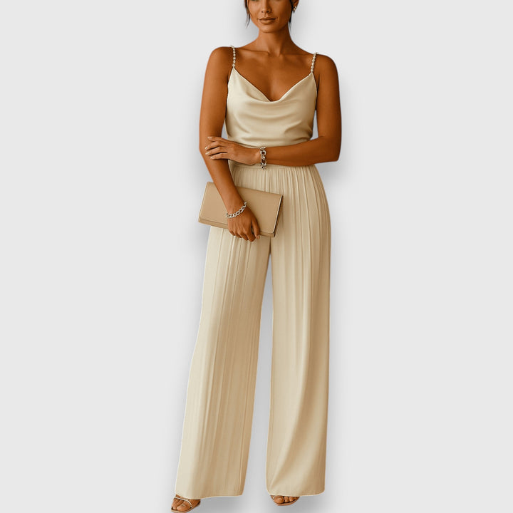 The Lureza™ | Women's Romper With Pearl Straps