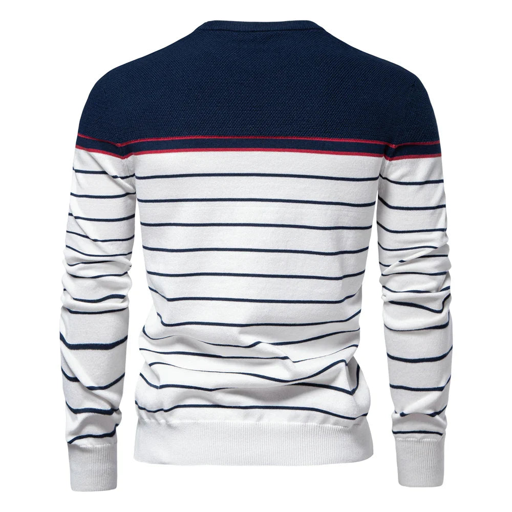 The Levrick™ | Men's Striped Knit Sweater