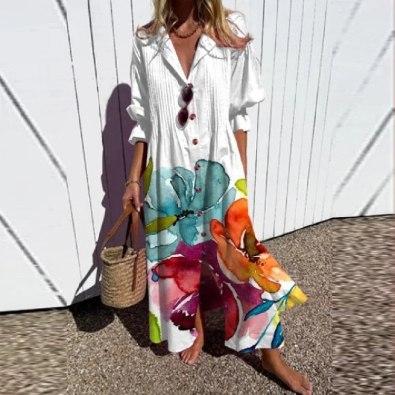 The Elsie™ | Lapel Shirt Dress