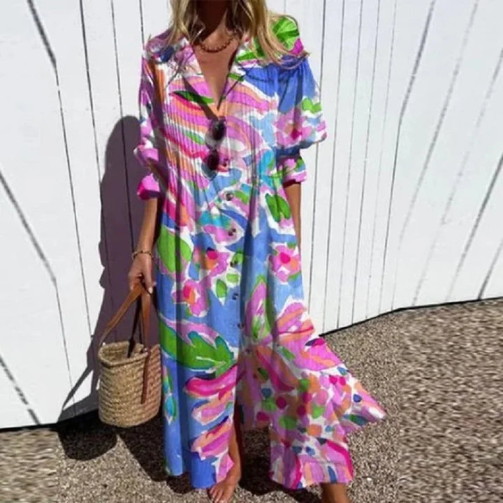 The Elsie™ | Lapel Shirt Dress