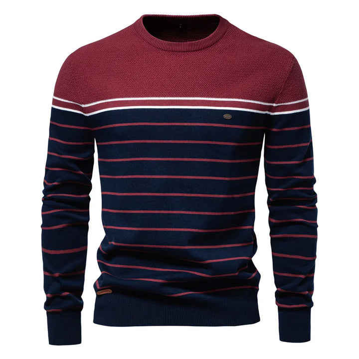 The Levrick™ | Men's Striped Knit Sweater