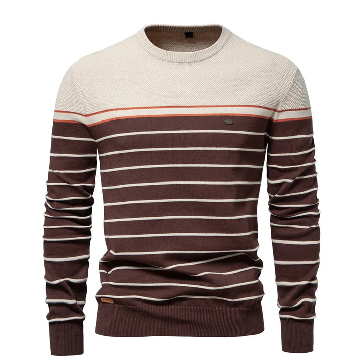 The Levrick™ | Men's Striped Knit Sweater