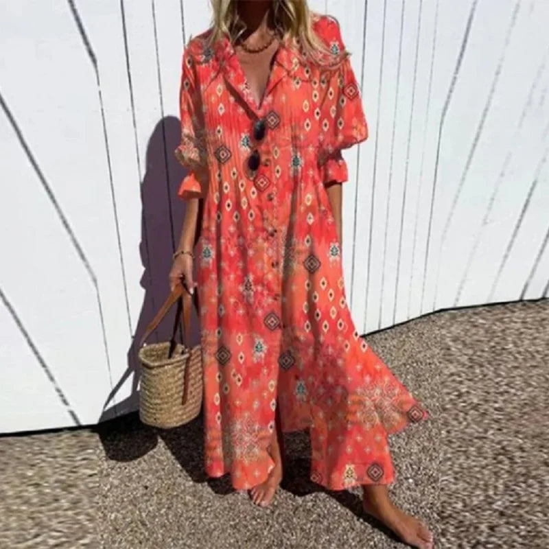 The Elsie™ | Lapel Shirt Dress