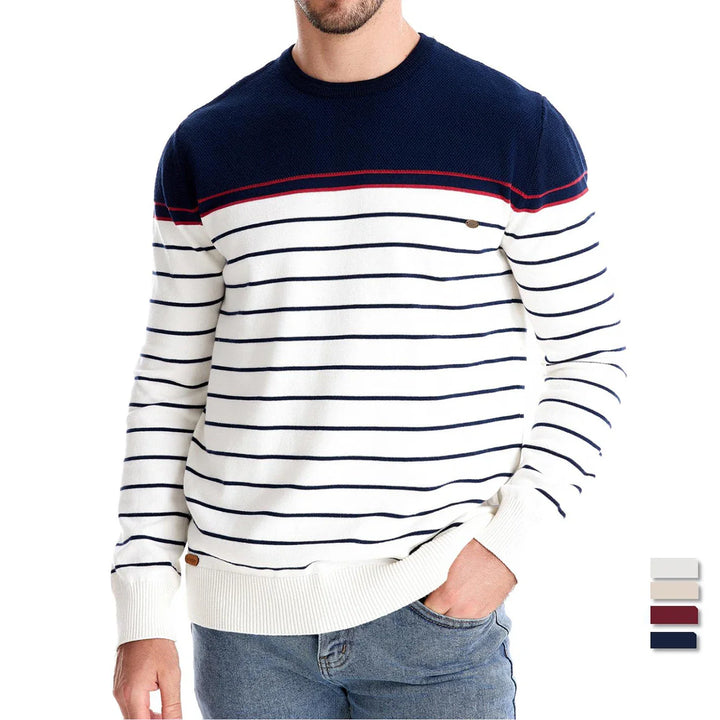 The Levrick™ | Men's Striped Knit Sweater