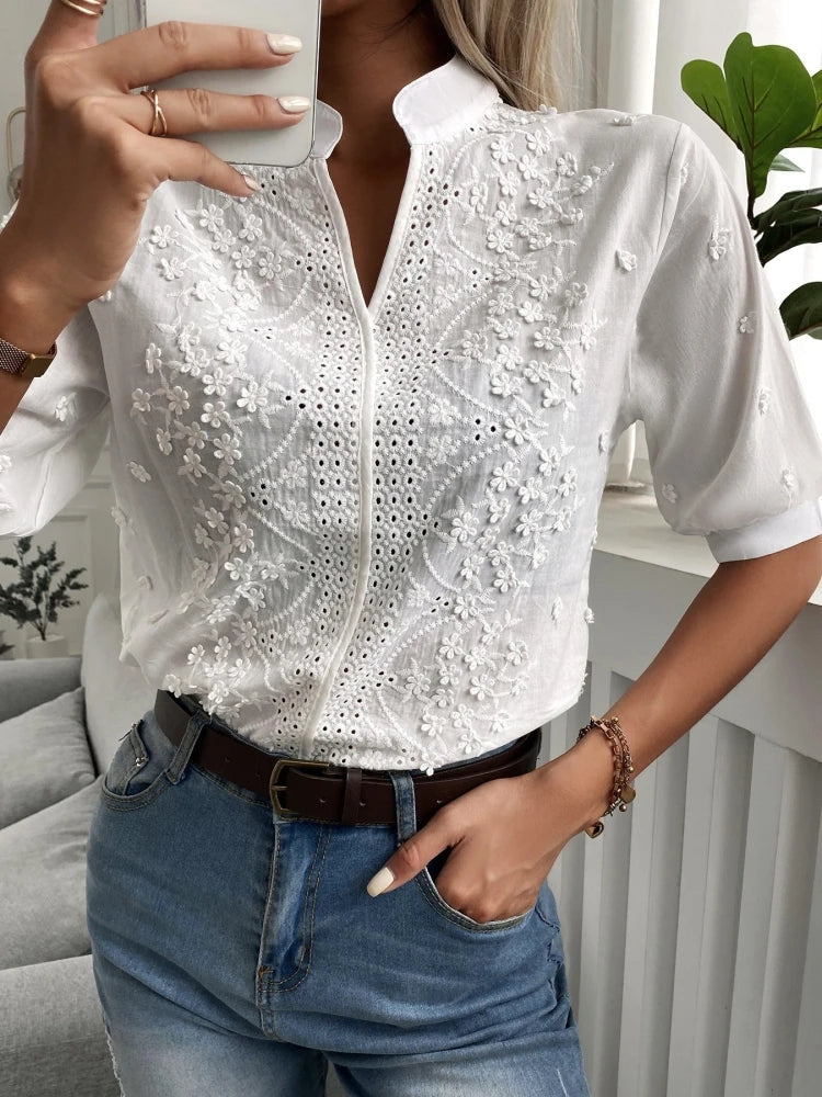 The Waverly™ | Delicate Embroidered Blouse