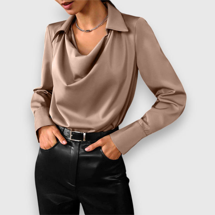 The Evelise™ | Elegant Draped Blouse
