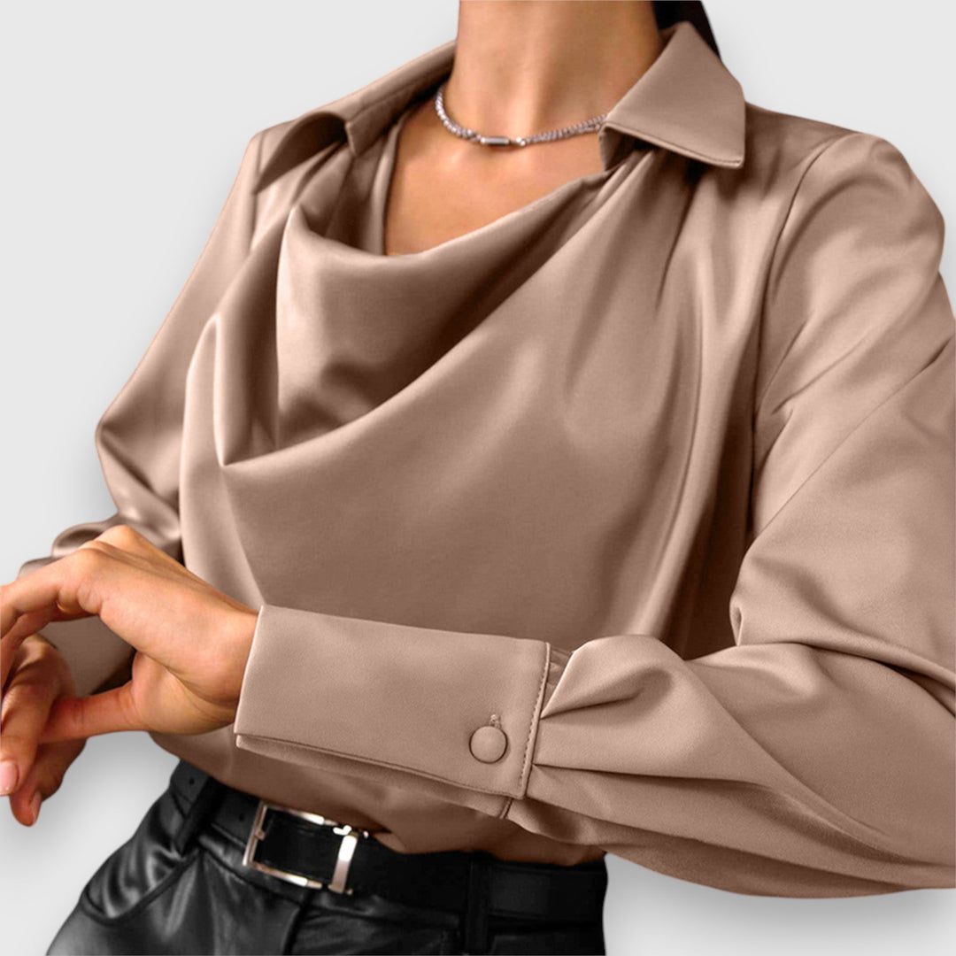 The Evelise™ | Elegant Draped Blouse