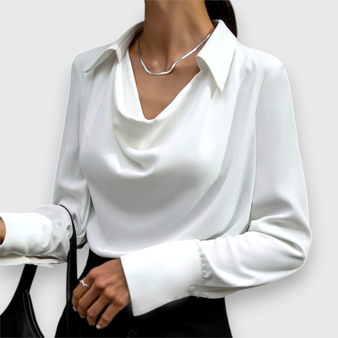 The Evelise™ | Elegant Draped Blouse