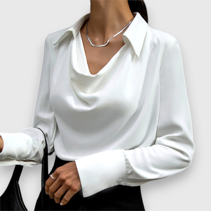 The Evelise™ | Elegant Draped Blouse