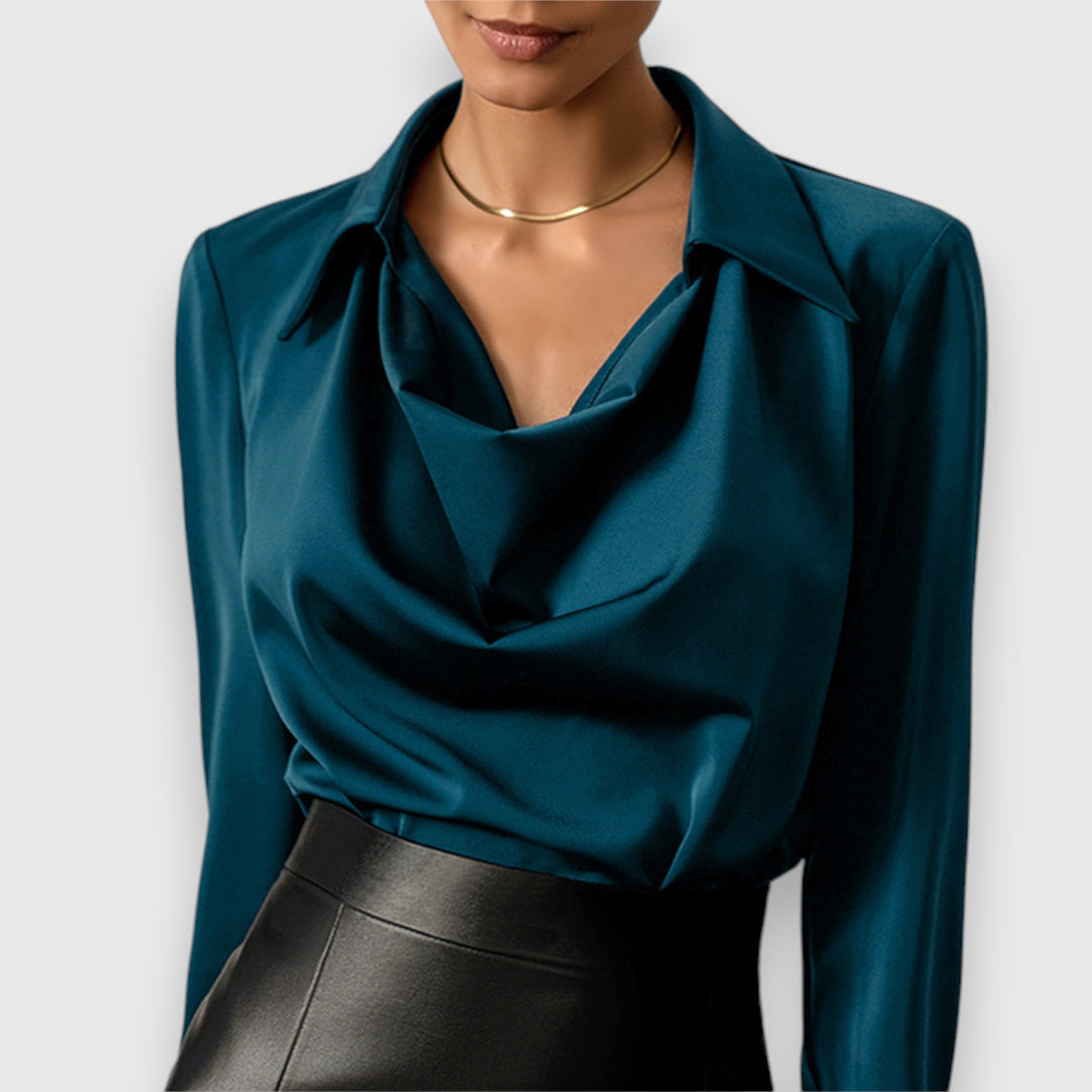 The Evelise™ | Elegant Draped Blouse