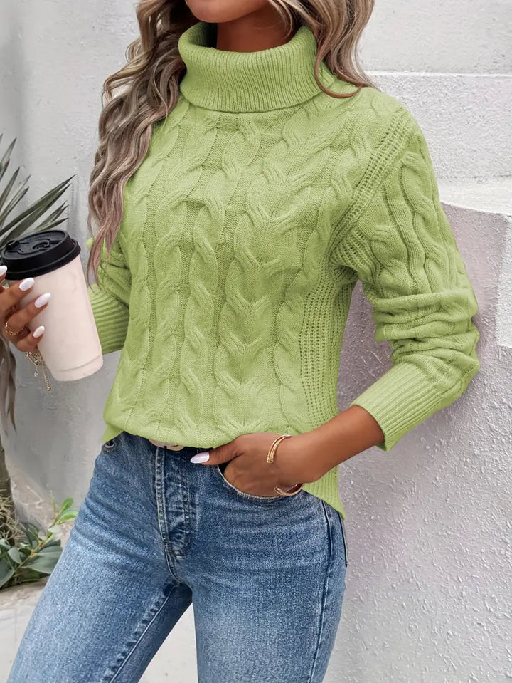 The UV Camille™ | Cable Knit Turtleneck