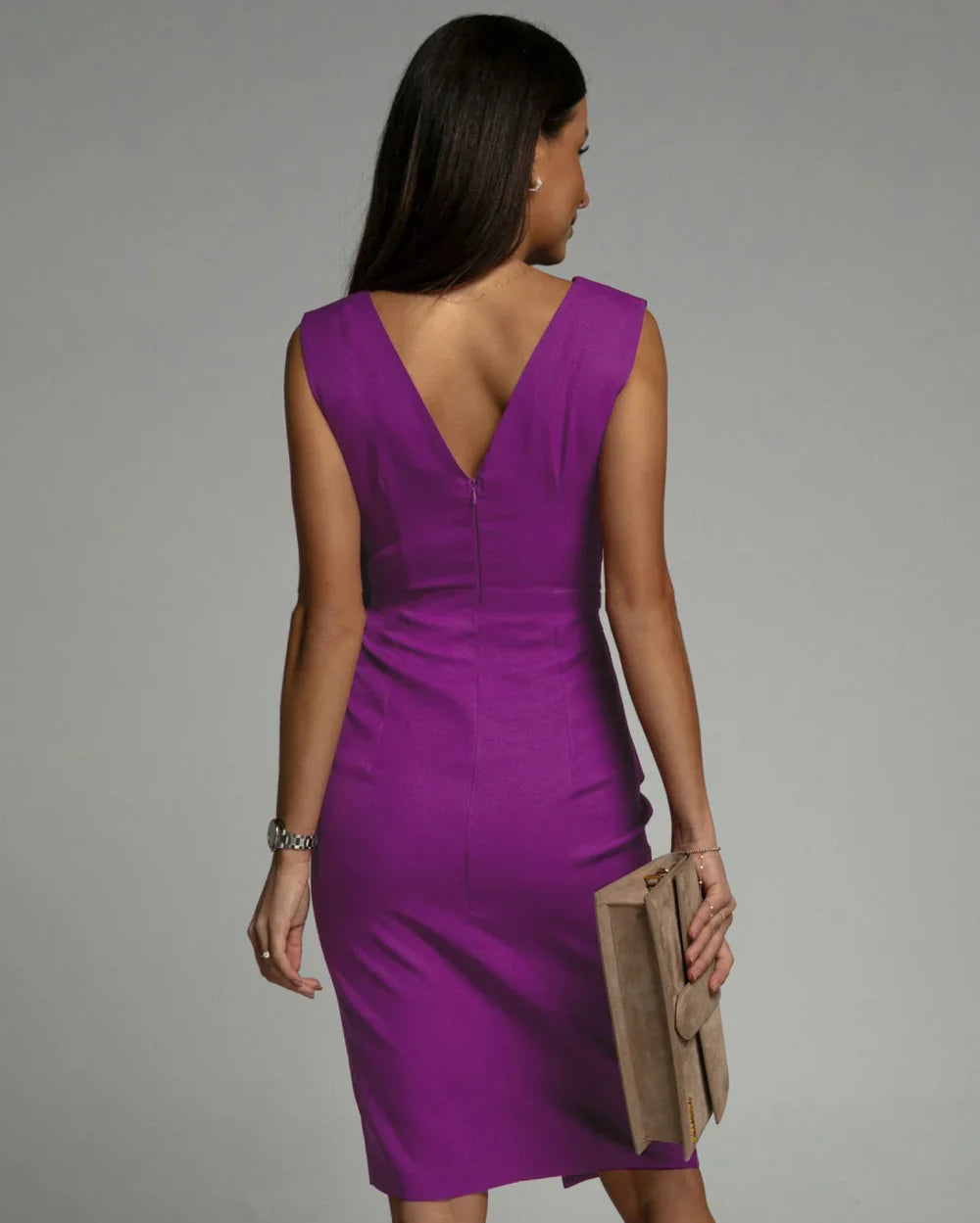 The Danica™ | Graceful V-Slit Dress