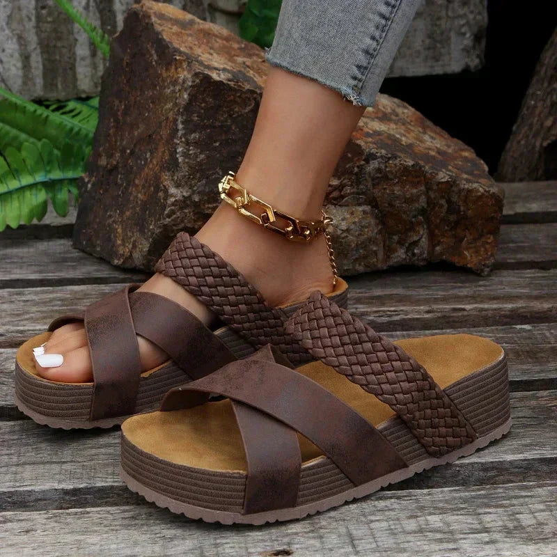UV Zarela™ | Cork Platform Slippers
