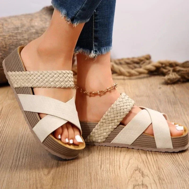 UV Zarela™ | Cork Platform Slippers