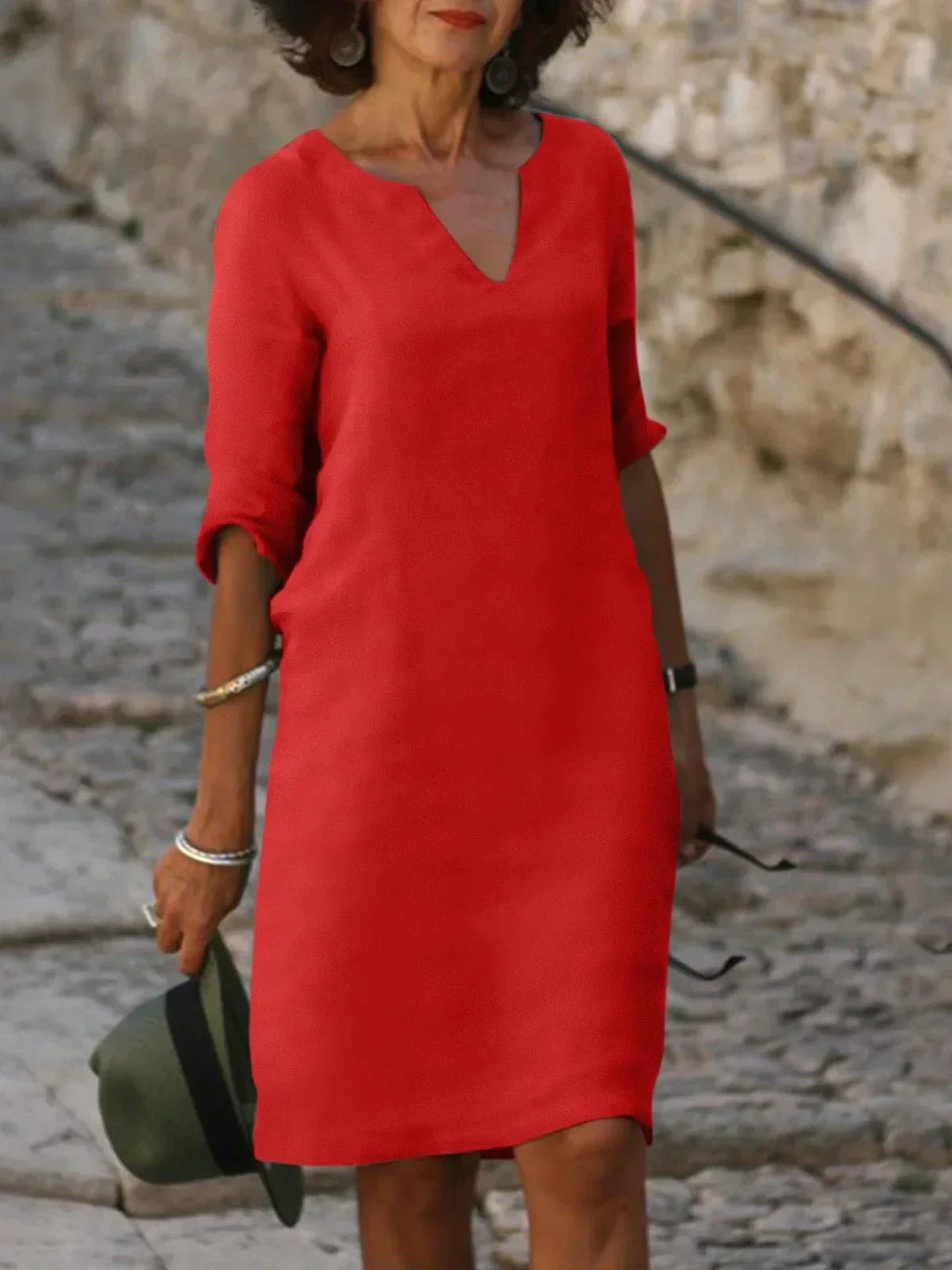 The Sylvie™ | Flowing V-Neck Dress