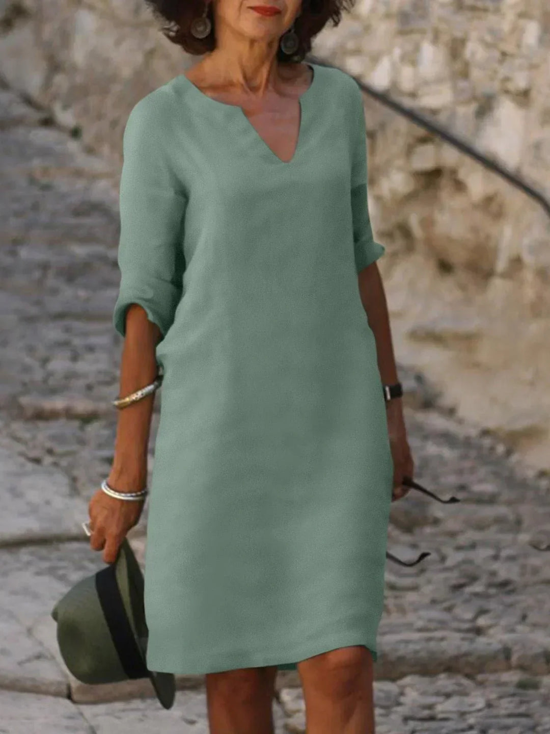 The Sylvie™ | Flowing V-Neck Dress