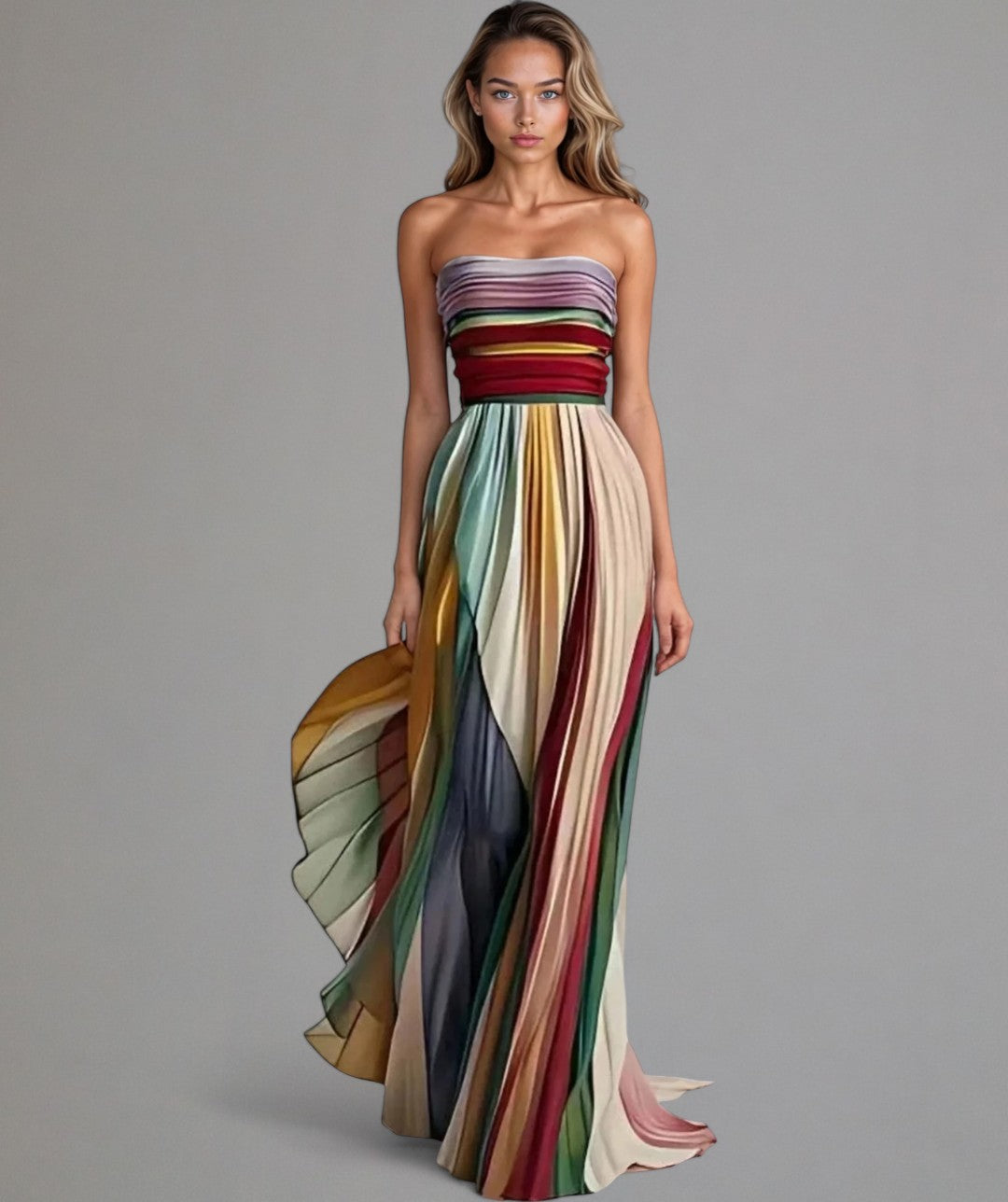 The Auralie™ | Colourful Sleeveless Dress