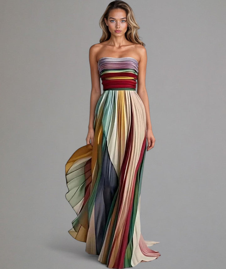 The Auralie™ | Colourful Sleeveless Dress